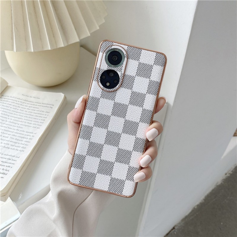 Подходящ е за калъф за мобилни телефони Huawei Mate50 и моден класически кариен серия мобилен телефон защитен кожен калъф, с добра устойчивост на падане, издръжливост и защита