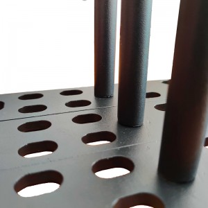 Висококачествена черна прахова пръскаща стоманена плаваща скоба с подвижен поддържащ прът