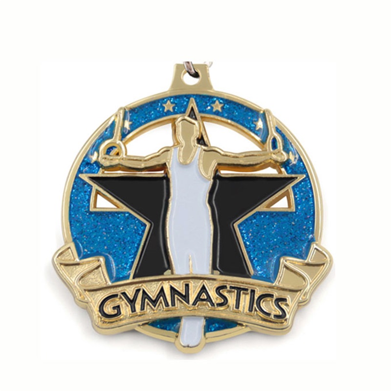 Цвят 3D емайлен медали гимнастика медали притежател на медали подарък