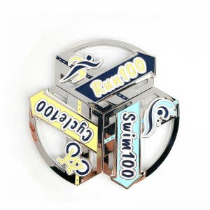 Die Cast Medals Gold Metal Award 3D триатлон медал спортен медал