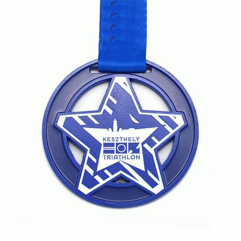 Красив дизайнерски медал 3D UV печат емайл медальон триатлон медали