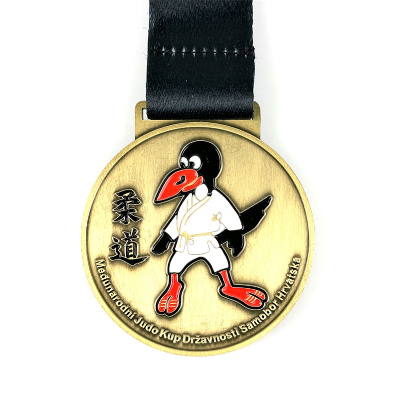 Дизайн на състезателен медал за китайски кунгфу златен медальон висулка медал за чиния