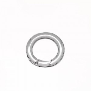 Отворен O-пръстен спусък кръг Snap Carabiner Spring Ring Round Key Ring Wallet Metal Keychain