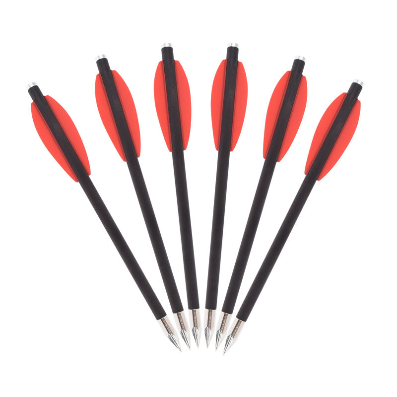 Elongarrow 119612-05 16cm пистолетни болтове на арбот на въглеродни болтове с 2pcs червена лопатка