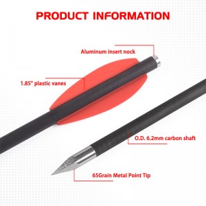 Elongarrow 119612-05 16cm пистолетни болтове на арбот на въглеродни болтове с 2pcs червена лопатка