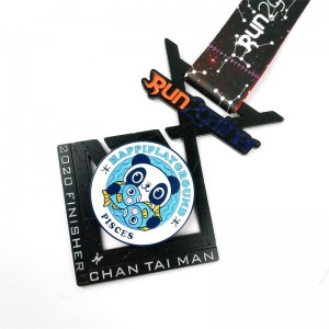 Фабрика на едро с цинкова сплав сувенир за покриване на черни животни Метал Медал Медал