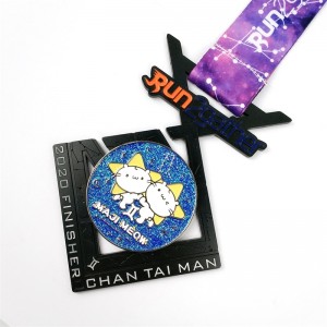 Фабрика на едро с цинкова сплав сувенир за покриване на черни животни Метал Медал Медал