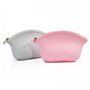 Пазаруване за пътуване с цип преносим бонбон цвят дами силиконова козметична чанта чанта