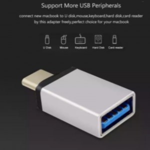 Никел-поставен USB тип A Западно гнездо 3-в-1 PC Adapter Adapter.