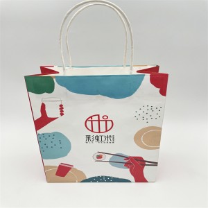 Цветна отпечатана хартиена торбичка, проста и модерна хартиена торбичка