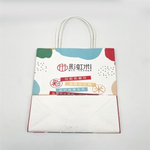 Цветна отпечатана хартиена торбичка, проста и модерна хартиена торбичка