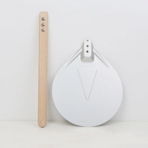 Дървена дръжка 7 инча алуминиева пица завой на корнишка за пица завой кръгла пица шпатула пица фурна аксесоари