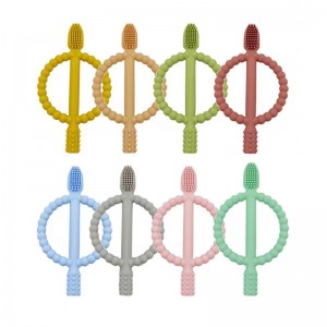 BPA безплатно мека безопасна четка за зъби дъвка играчки за зъби за зъби за зъби