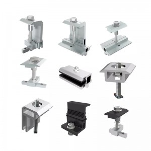 Аксесоари за скоба на соларен панел Фотоволтаичен модул Странично налягане Блок поцинковано средно налягане блок