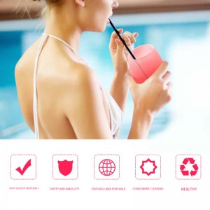 12oz нечупливи силиконови чаши за вино, чаши за многократна употреба на винени чаши за партита, къмпинг, плажове и лодки, безсилни с...