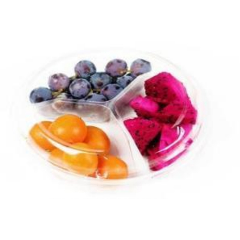 Три-compartment Fresh-cut Fruits Box отдолу 220*170*60 mm Hj-1803f