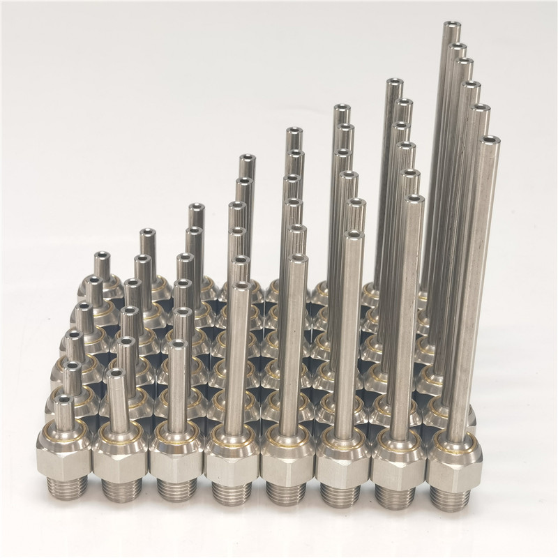 CNC Машинен инструмент за спрей Охлаждане на главата на главата CNC Spindle Сферична неръждаема стомана Външна резба Универсална сферична дюза