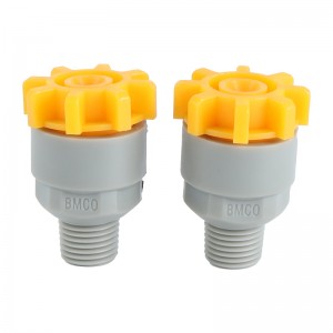 Pp пластмасова бързо освобождаване и разглобяване на пръскания накрайник индустриална дюза на Vee Jet с пълен конус&Плоска вентилат...