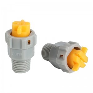 Pp пластмасова бързо освобождаване и разглобяване на пръскания накрайник индустриална дюза на Vee Jet с пълен конус&Плоска вентилат...