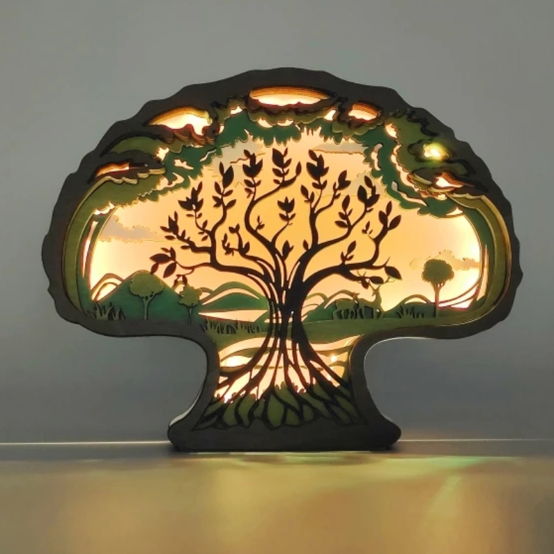 3D дървени орнаменти за дървета