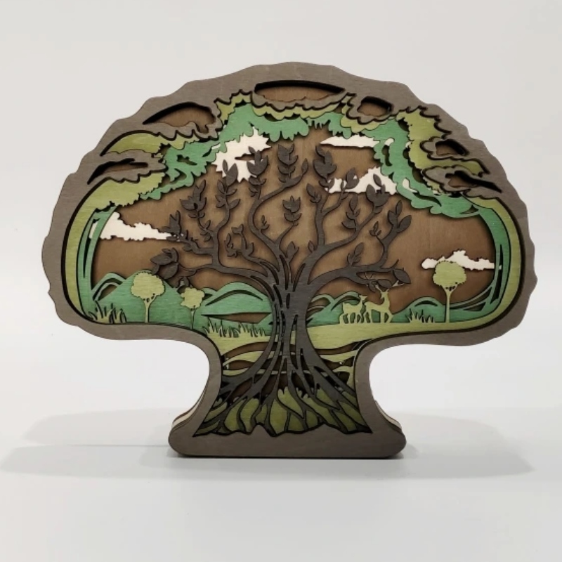 3D дървени орнаменти за дървета