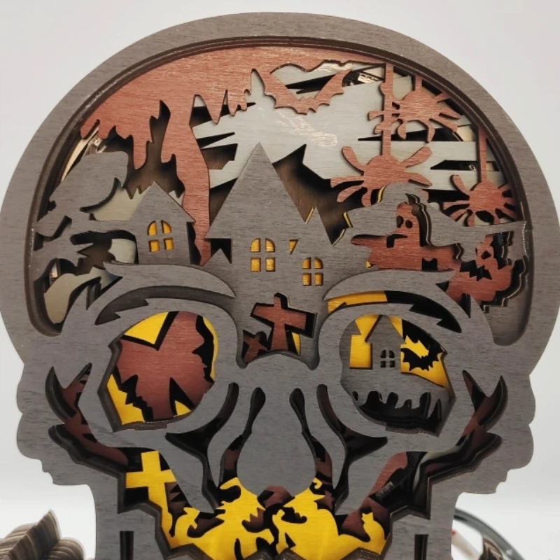 3D скелетна дървена занаятчийска декорация