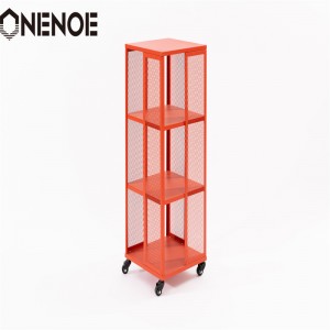Onenoe Home Modern Furniture Metal Поставими стелажи за подаване на шкаф за шкаф за шкаф за шкаф за съхранение на организатор за съхранение на ра...