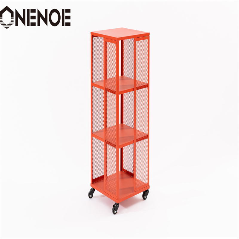 Onenoe Home Modern Furniture Metal Поставими стелажи за подаване на шкаф за шкаф за шкаф за шкаф за съхранение на организатор за съхранение на рамка с 3-степенни