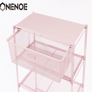 Onenoe Simple Simple Marly Wire Metal Mesh Подреждане на обувки за съхранение рафтове за дрехи рафтове за книги с книги с 5-степенни за пазаруване на ...