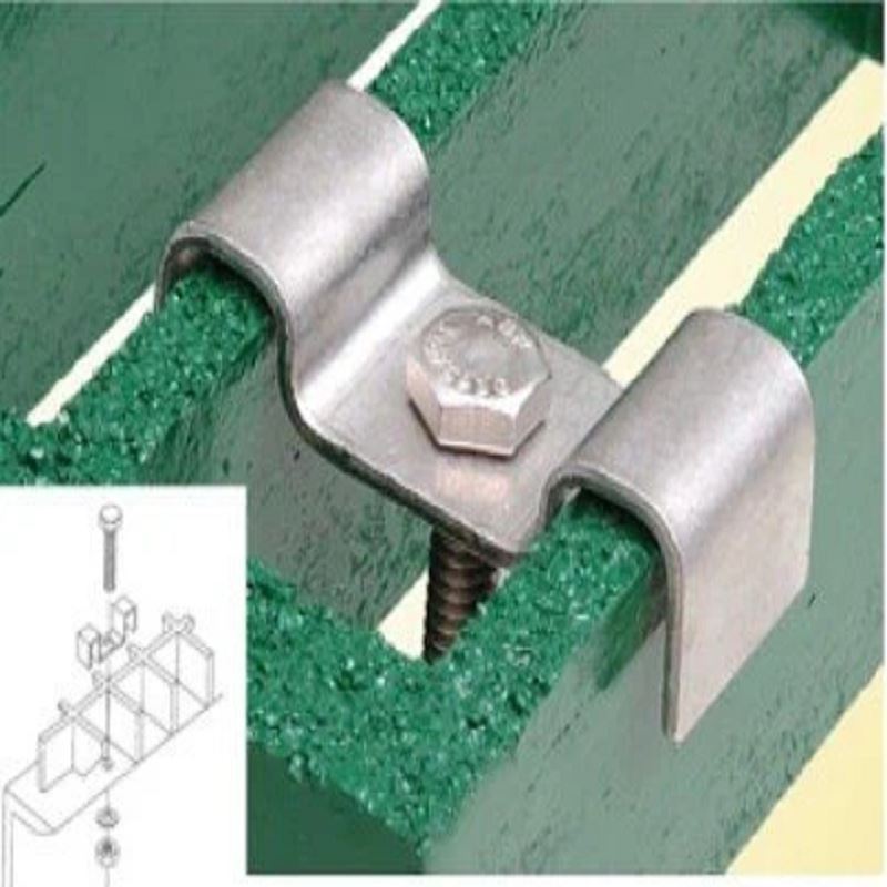 Неръждаема стомана FRP GRP FiberGlass Slating M клип с пирон и болт