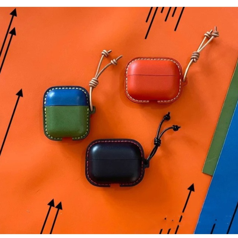 Нов защитен калъф на Apple Airpods, все по-ръчно изработен кожен калъф, калъф за слушалки с Bluetooth, кожен калъф против сблъсък