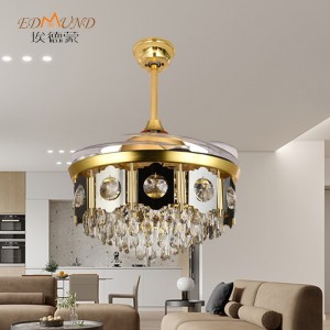 Вентилатор на таван K013 Chandelier със светлина с отдалечен 42 инчов 3 цвят с висококачествен вентилатор на вентилатора на високоговори...