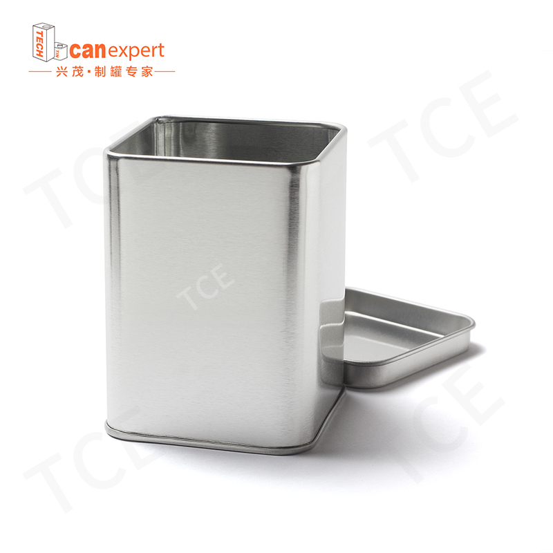 Малки квадратни правоъгълни метални хранителни храни плъзгащи се самостоятелно уплътняване на калай може да печат опаковки с капак за чай