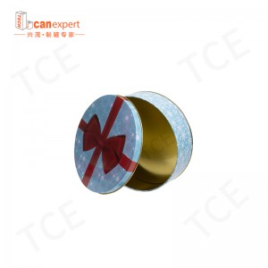 Алуминиев кръг на едро с кръгли кутии за свещи Коледни подаръци Контейнери за метална калай за съхранение на занаяти