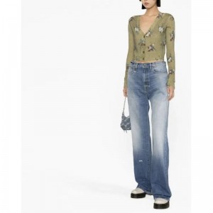 Дизайнер на моден стил на едро пуловер пуловер с дълъг ръкав