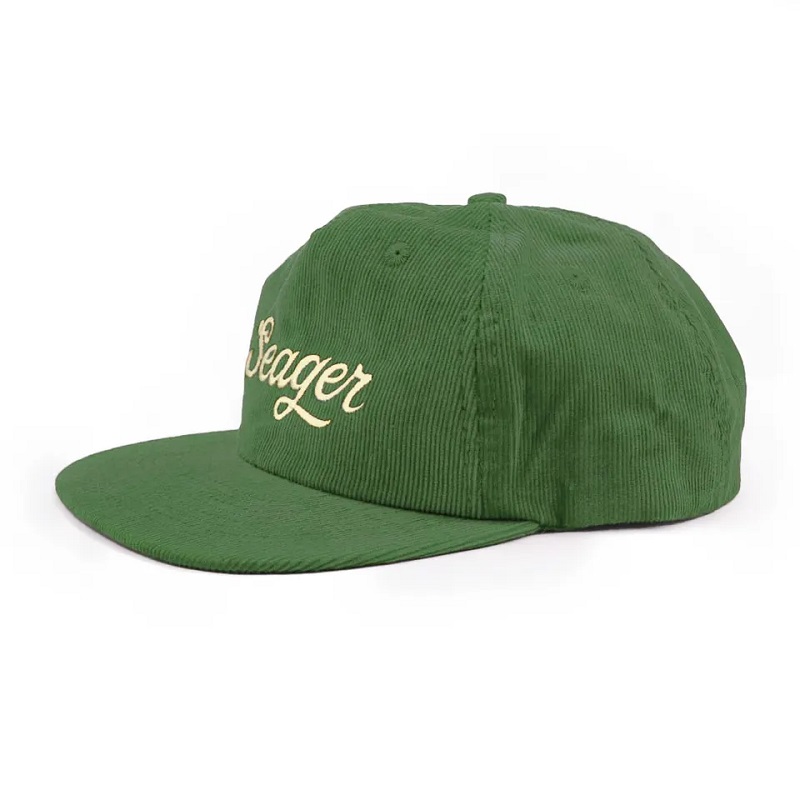 Corduroy 5 панелни шапки за лого на бродерия неструктурирани шапки за щракване в насипно състояние
