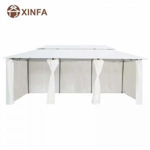 Луксозна градинска балдахина покрива задния двор беседка на открито с гниене алуминиева завеса