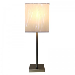 Прост стил четка никел завършва нощна лампа за нощна лампа с/off рокер превключвател в стаята