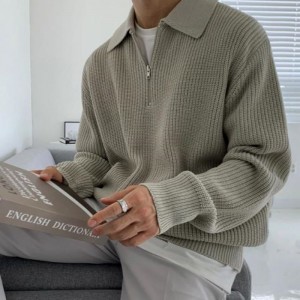 Пуловер джъмпер е есента и зимата удебелени половин пуловер с цип от костенурка