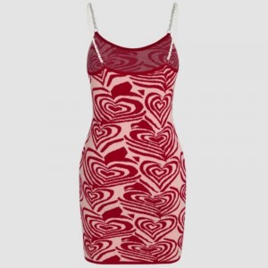 Любовни сърдечни рокли рокли с къс ръкав Лятен сунресс Шейн секси плетач