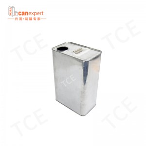 Квадратно правоъгълно празно масло Химически метален калай може контейнер с пластмасов капак за опаковане на боя или масло