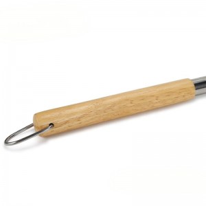 Допълнителна дълга 53 инчови кръгли алуминиеви пица завой на коене лопата за тухлена фурна Купете дървена дръжка