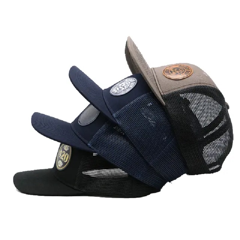 Персонализиран лого на едро каскат кости gorras snapback шапки за глава празна обикновена 6 панела мрежеста кожена петна шапки шапки шапки