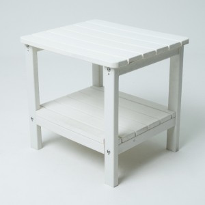 Външна странична маса с бял цвят