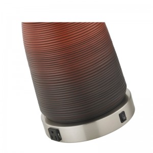 Хотелска смола лампа с амбър градиент смола тяло и на/off Rocker Switch, два удобни търговски обекта в хотелската стая