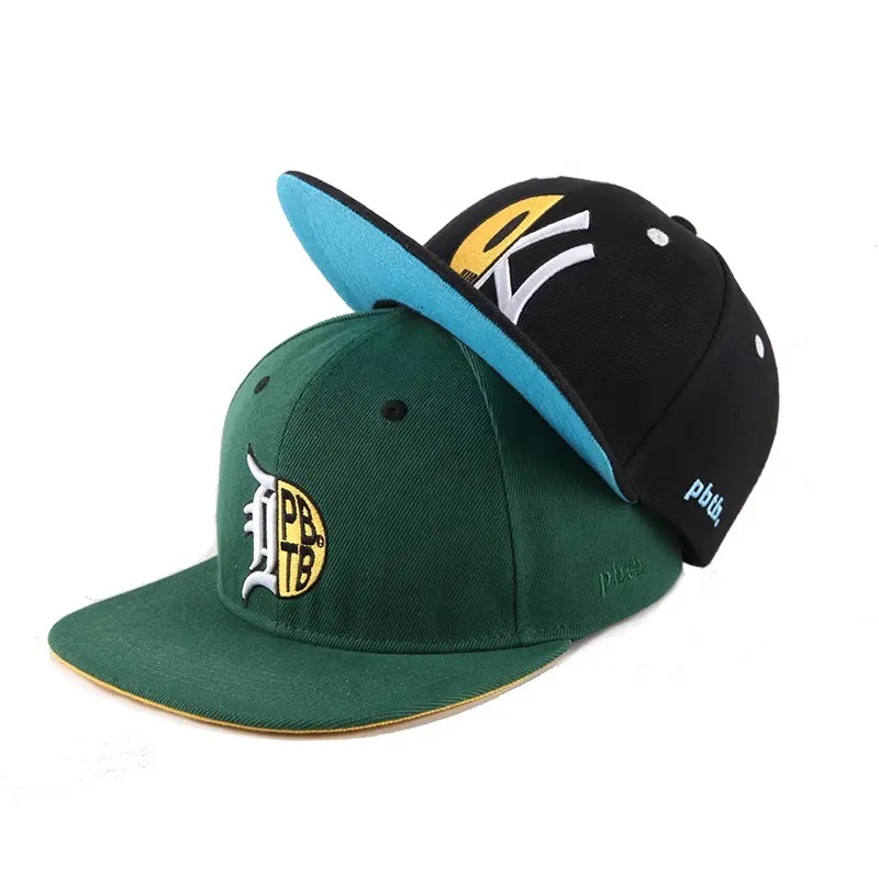 Фабрика на едро бейзболна шапка персонализиран мъже Snapback Cap 6 панел плосък ръб бродерия приспособена спортна шапка