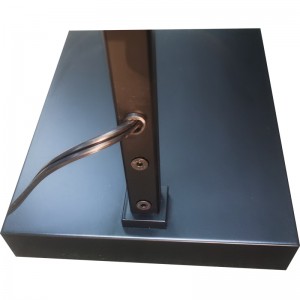 Подочна лампа на хотел Waterwalk с матово черен финал на диван, до стаята