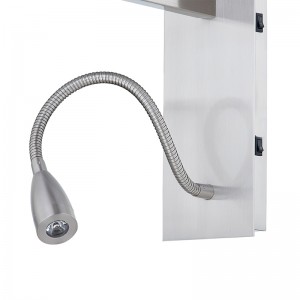 Хотел хотел Hond Hand Lamp с четка никел покритие и правоъгълна тъкан нюанс в хотел Типична стая за стаи