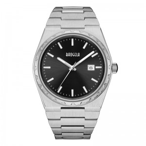 Baogela марка луксозни розови часовници от неръждаема стомана за мъжки часовник Classic Business 50m водоустойчиво движение Relogio Masculino 22801