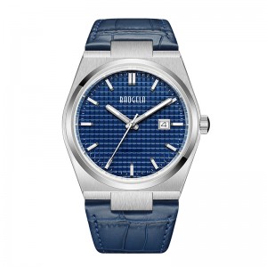 Baogela 40mm мъже Бизнес часовници Кварц Спорт Небрежно истинско кожена китка 50tm Водоустойчив мъжки часовник Relogio Masculino 22802